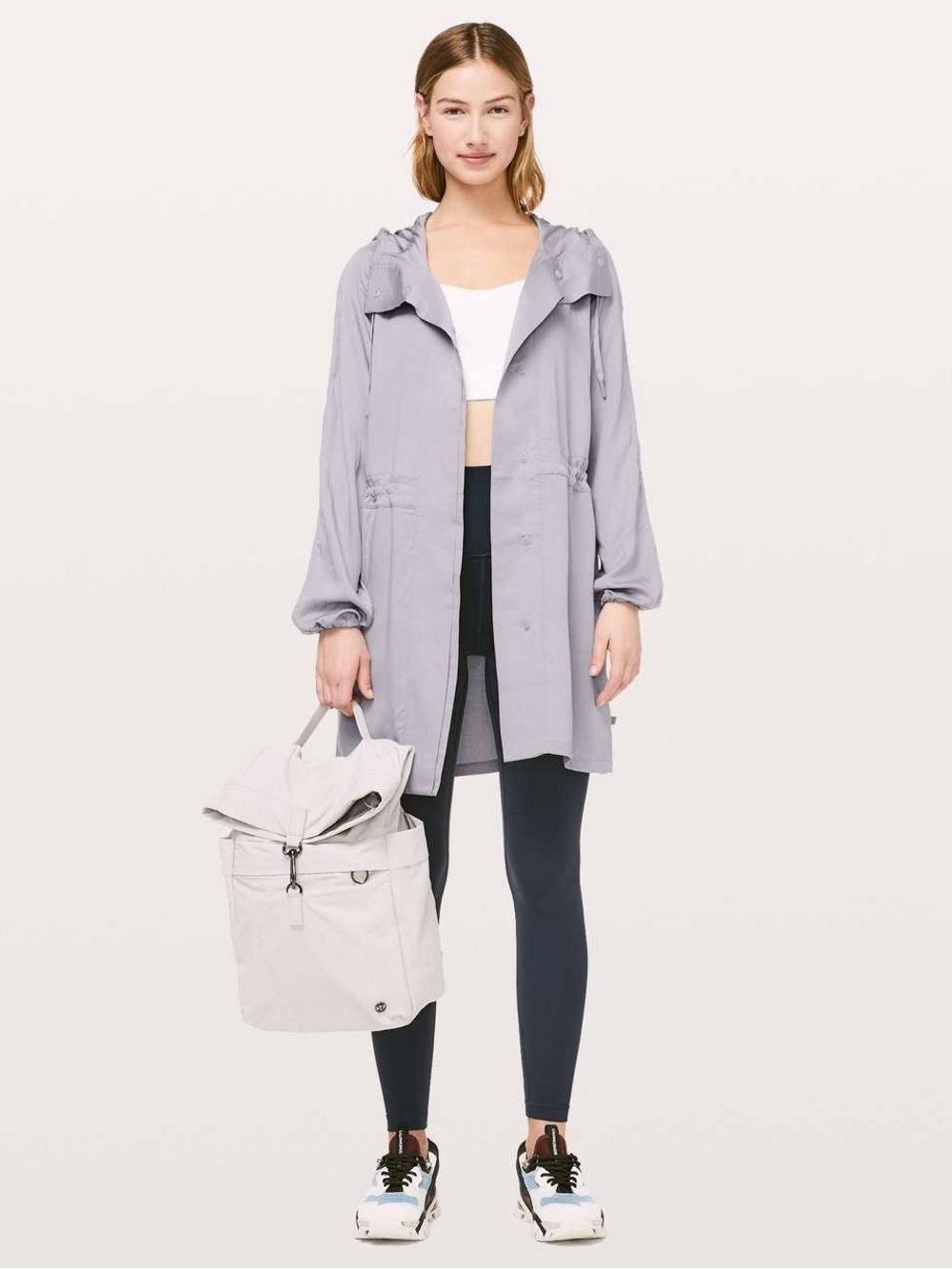 NWT Women’s Lululemon City Stroll Jacket Silverscreen Size 4 Relaxed Fit TENCEL
